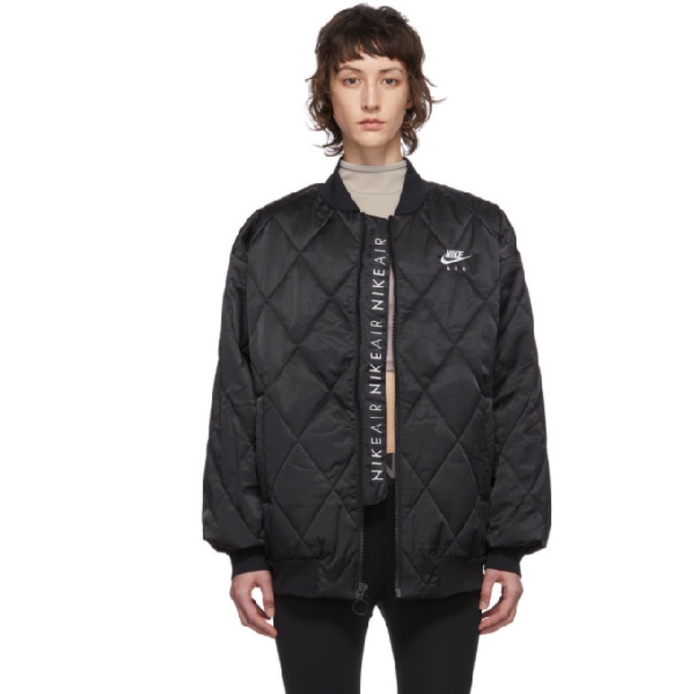 Nike Air Syn Fill Satin Jacket Black/Black/White New with Rare & Sold Out